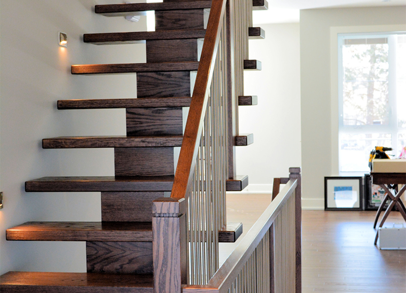 Custom Wood Stringer Stairs Product